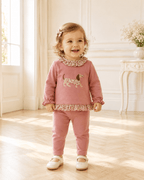 Baby Pink Embroidered Set - Mi Nina Kids